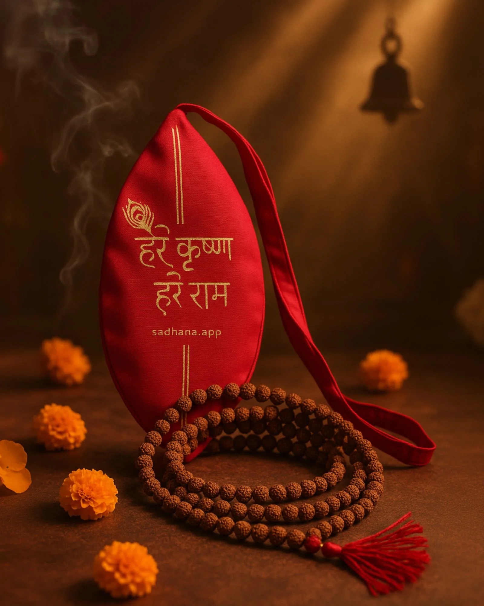 Rudraksha Mala with Gaumukhi – Sacred Beads for Japa - Image 8
